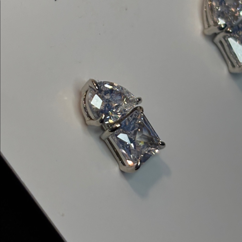 Kate Spade Silver CZ Cluster Stud Earrings - Picture 3 of 6
